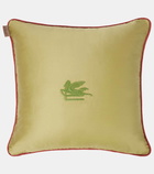 Etro Embroidered cotton cushion