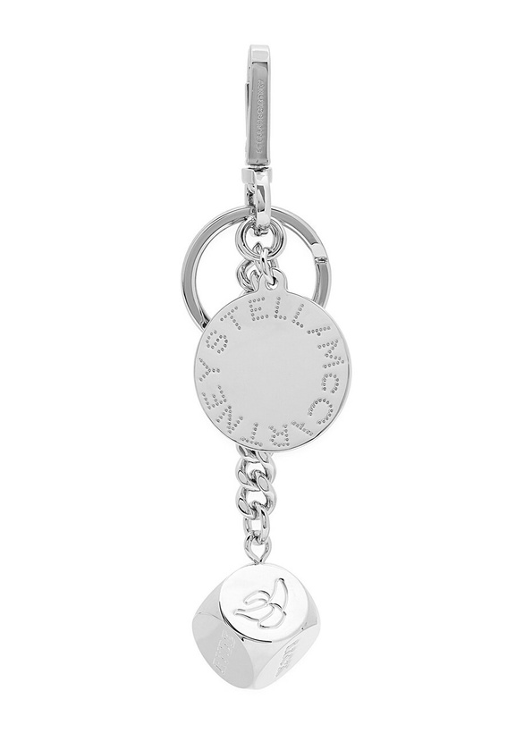 Photo: Stella Mccartney Dice Charm Keyring - Silver - One Size