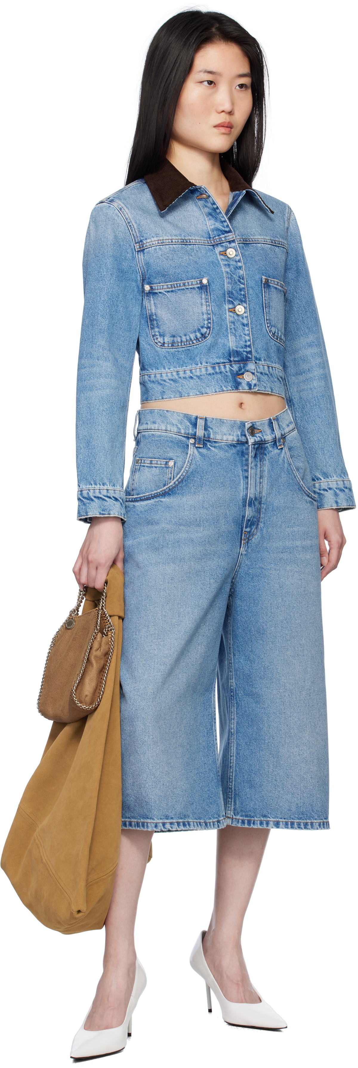 Stella McCartney Blue Vintage Wash Denim Jacket