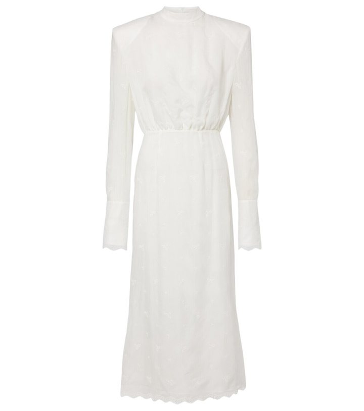 Photo: Magda Butrym Embroidered silk, wool and cotton-blend midi dress