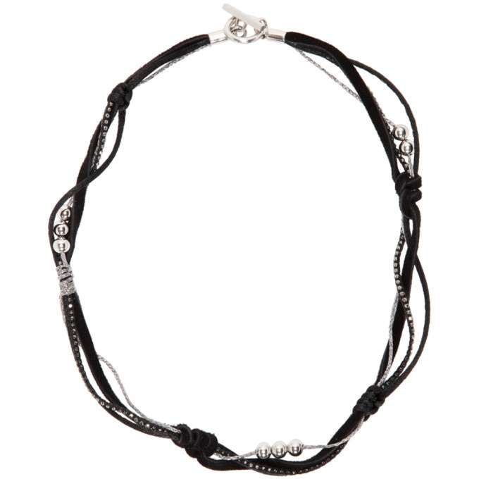 Photo: Saint Laurent Black Scarf Necklace