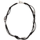 Saint Laurent Black Scarf Necklace