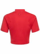 FERRARI - Cotton Jersey Crop T-shirt W/ Logo