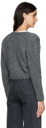 Arch The SSENSE Exclusive Gray Cropped Cardigan