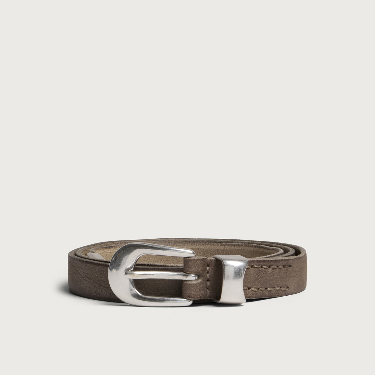 Our Legacy Men's Sundried Clay Leather 2 Cm Belt