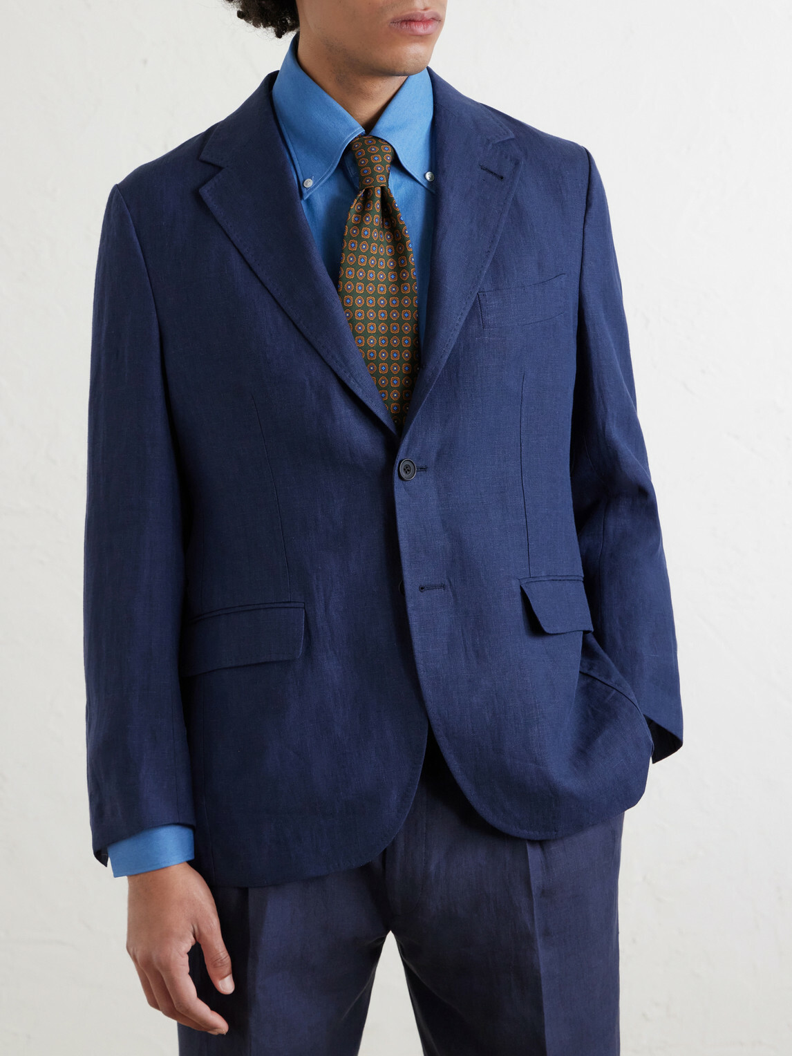 Rubinacci - Linen Suit Jacket - Blue