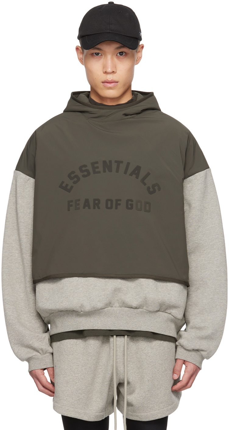 Fear of God ESSENTIALS Gray Bonded Hoodie Fear Of God Essentials