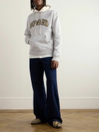 Wales Bonner - Howard Appliquéd Embroidered Cotton-Jersey Hoodie - Gray