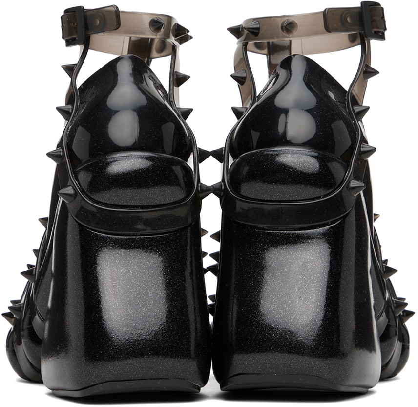 Jean Paul Gaultier Black Melissa Edition 'The Pump Punk Love' Heeled Sandals
