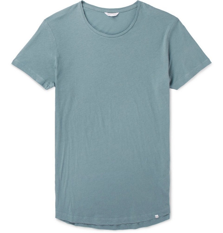 Photo: Orlebar Brown - OB-T Slim-Fit Cotton-Jersey T-Shirt - Men - Light blue
