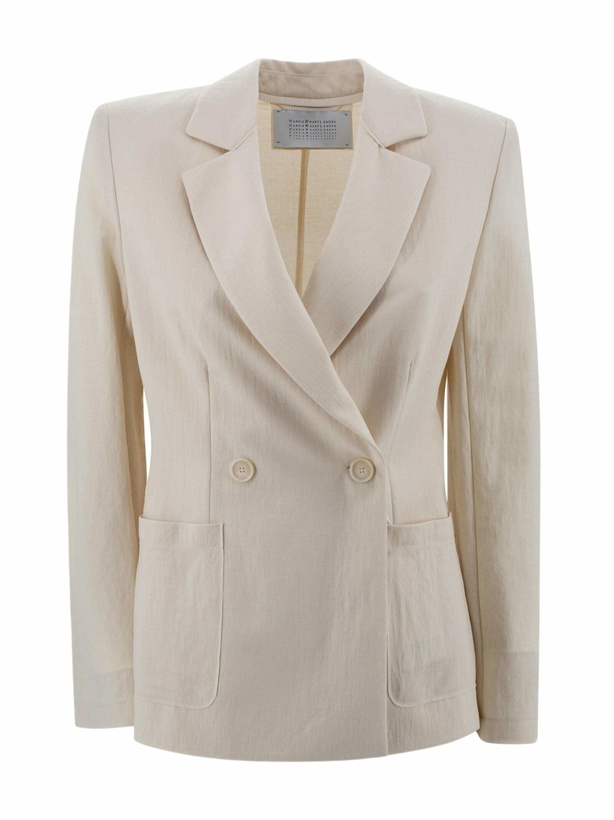 Photo: Harris Wharf London Double-breasted Jacket In Viscose