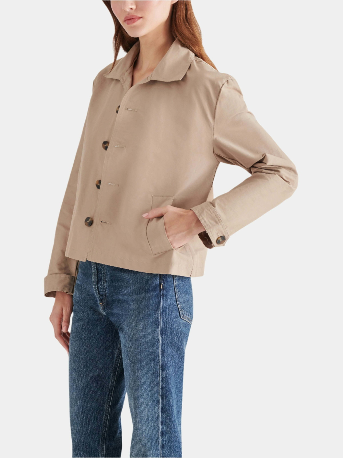 Steve Madden Trench Jacket in Khaki
