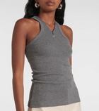 Courrèges Cotton ribbed-knit tank top