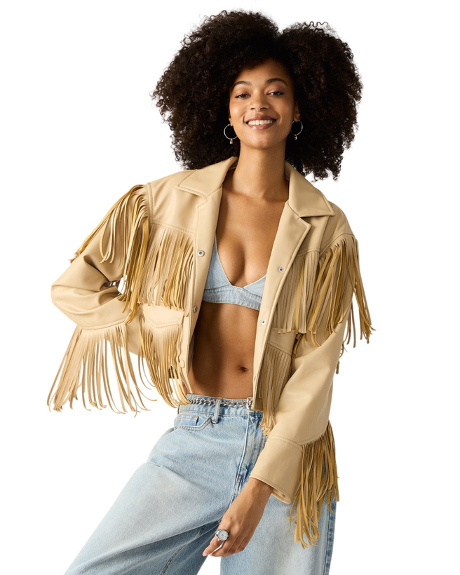 Photo: Steve Madden Halia Jacket Long Sleeve in Tan