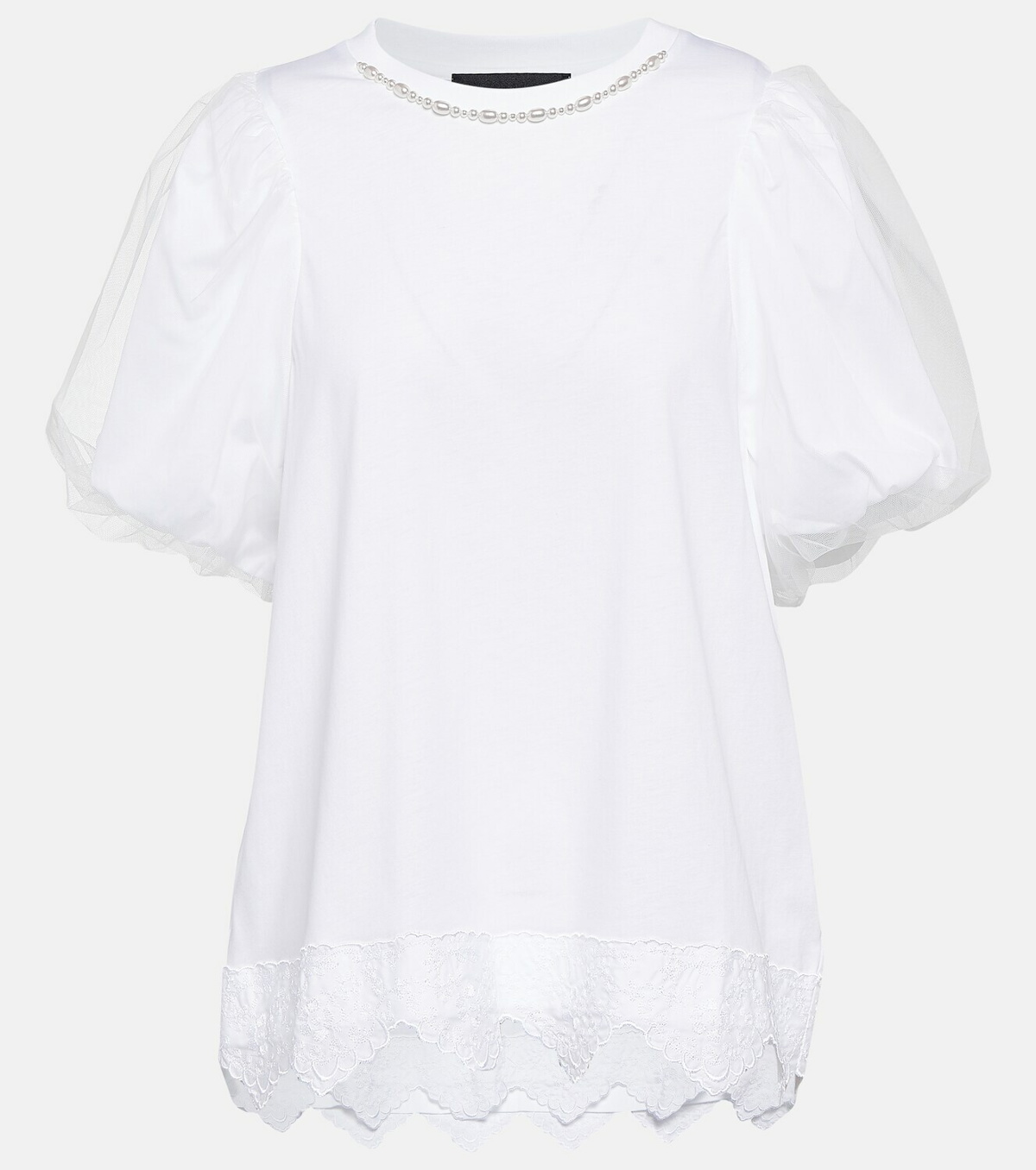 Simone Rocha Embellished cotton T-shirt Simone Rocha