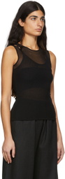 Max Mara Leisure Black Tulle Tempo Tank Top