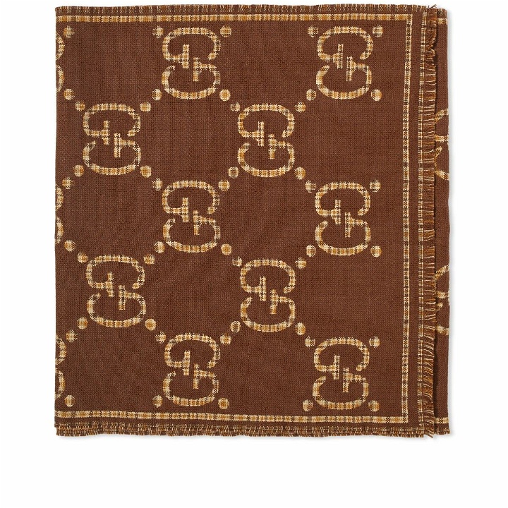 Photo: Gucci Men's Large GG Scarf in Brown/Beige