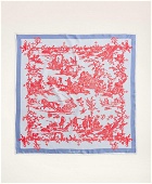 Brooks Brothers Women's Silk Twill Square Toile Print Scarf