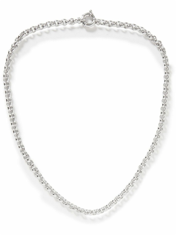Photo: Tom Wood - Rolo Rhodium-Plated Silver Chain Necklace
