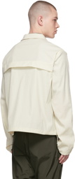 AMOMENTO Off-White Detachable Sleeve Zip-Up Jacket