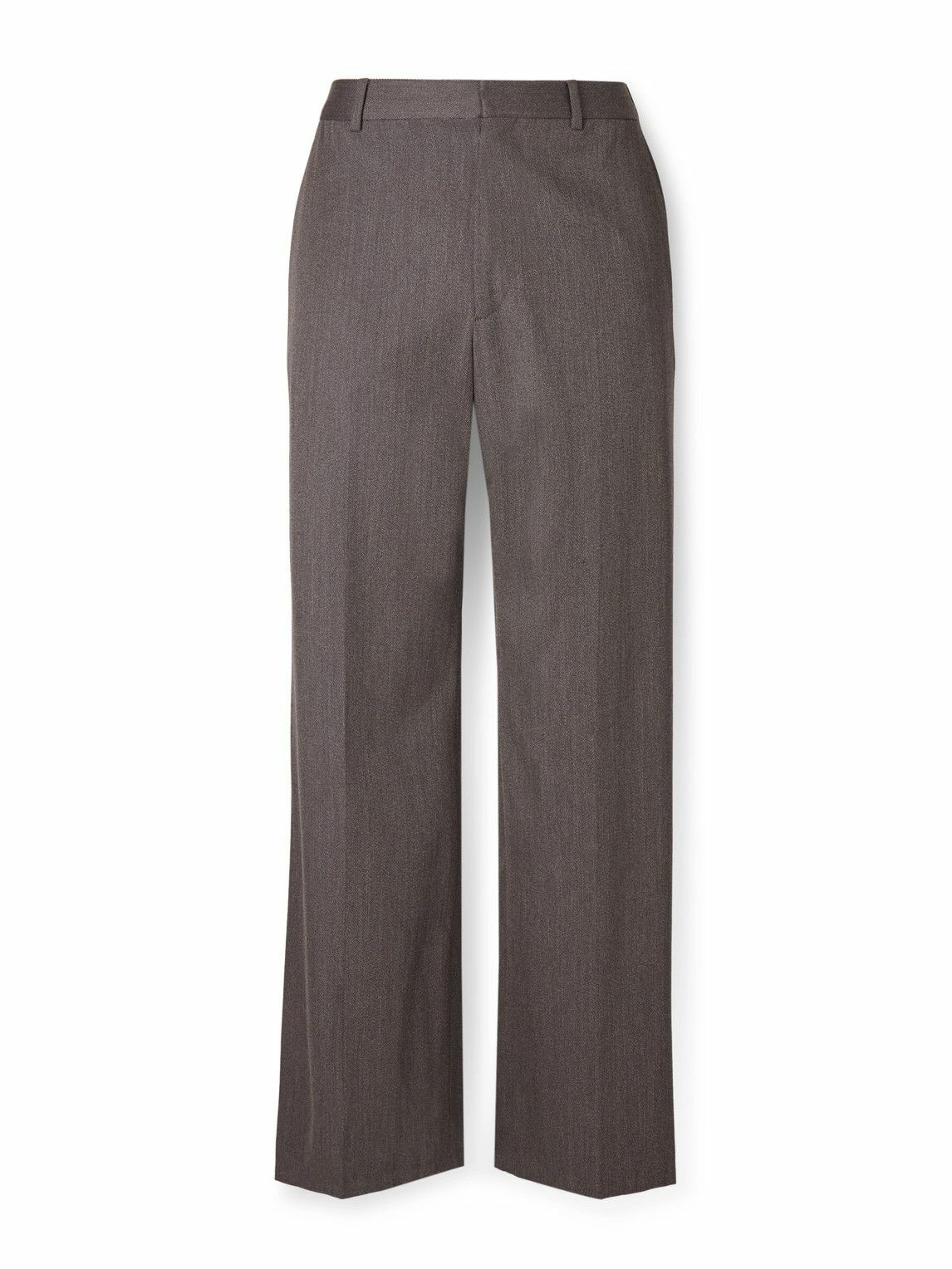 CELINE - Ethan Wide-Leg Wool-Gabardine Trousers - Brown