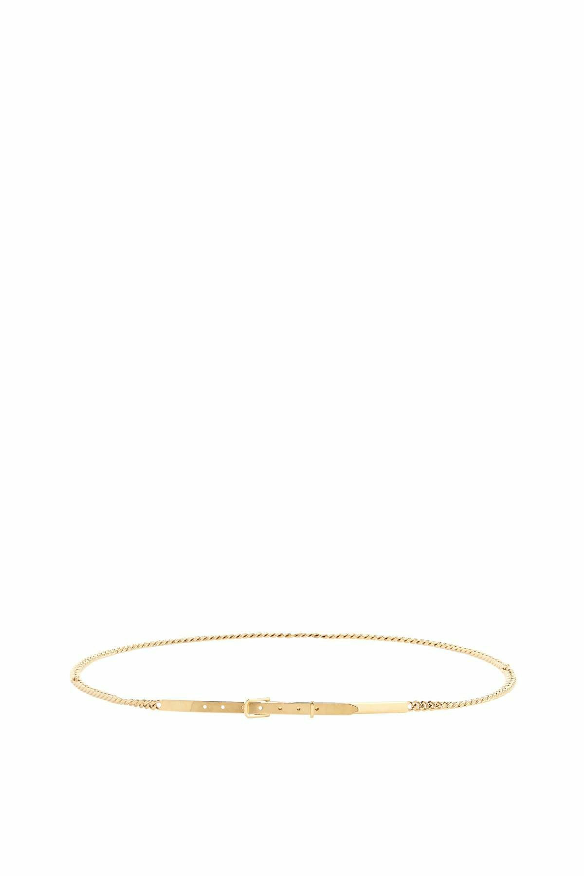 【TOTEME】【VIP】ADJUSTABLE GOLD WOVEN CHAIN BELT WITH HOOKS TOTEME adjustable gold woven chain belt with hooks Gold Toteme