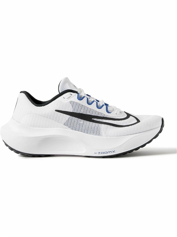 Photo: Nike Running - Zoom Fly 5 Rubber-Trimmed Mesh Sneakers - White