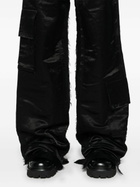 MLGA Black Layered Wide-Leg Trousers