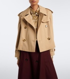 Burberry Double-breasted cotton gabardine jacket