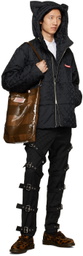 Charles Jeffrey LOVERBOY Brown Large Two Strap Check Tote