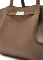 Demellier The New York Midi Grained Leather Tote - Taupe - One Size
