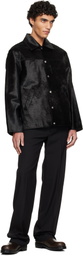 Sunflower Black Cow Hide Coach Jacket