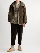 Beams Plus - MIL Oversized Reversible Fleece and Nylon Hooded Parka - Green