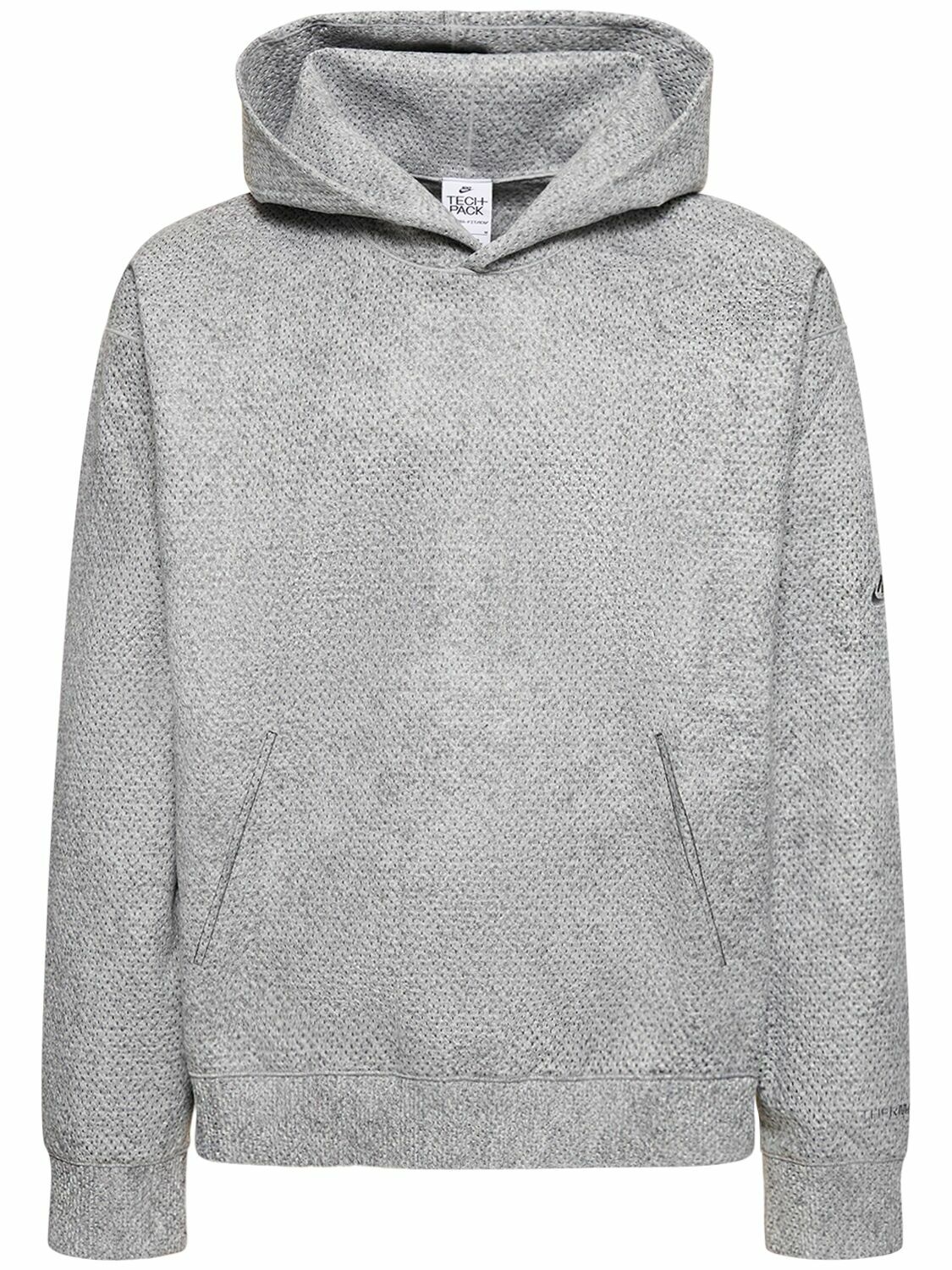 Nike - Logo-Embroidered Cotton-Jersey Half-Zip Hoodie - Gray
