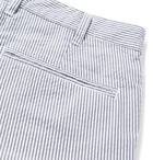 Beams Plus - Slim-Fit Striped Seersucker Shorts - White