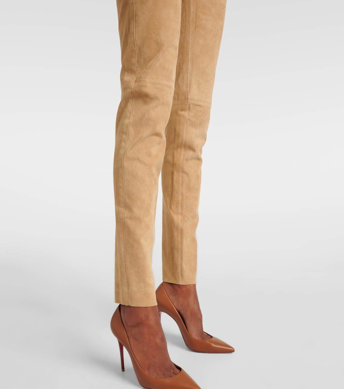 Joseph Mid-rise suede leggings