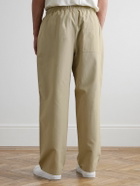 SSAM - Straight-Leg Cotton and Silk-Blend Trousers - Neutrals