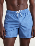 FEDELI - Madeira Printed Straight-Leg Swim Shorts - Blue