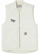 Carhartt WIP - Printed Padded Cotton-Canvas Gilet - White