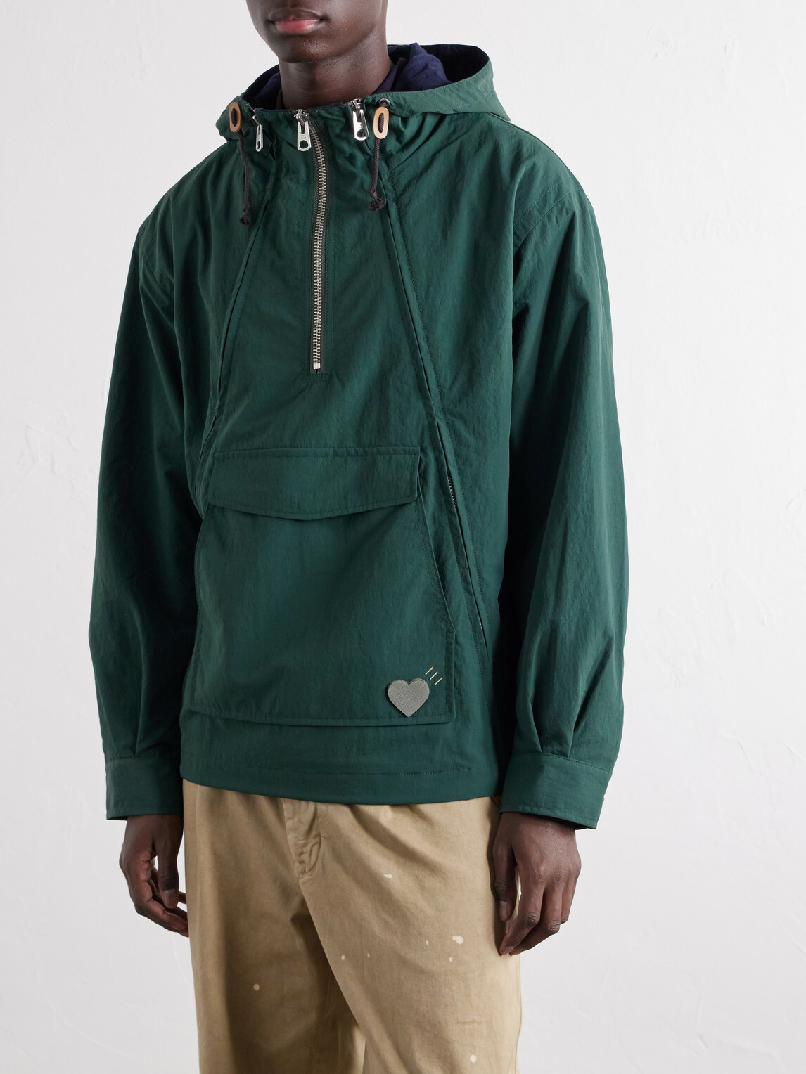Human Made - Multi-Zip Logo-Detailed Hooded Shell Jacket - Green