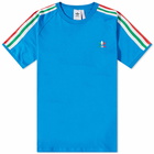 Adidas Men's 3 Stripe 'Italy' Tee​ in Bright Royal/Green