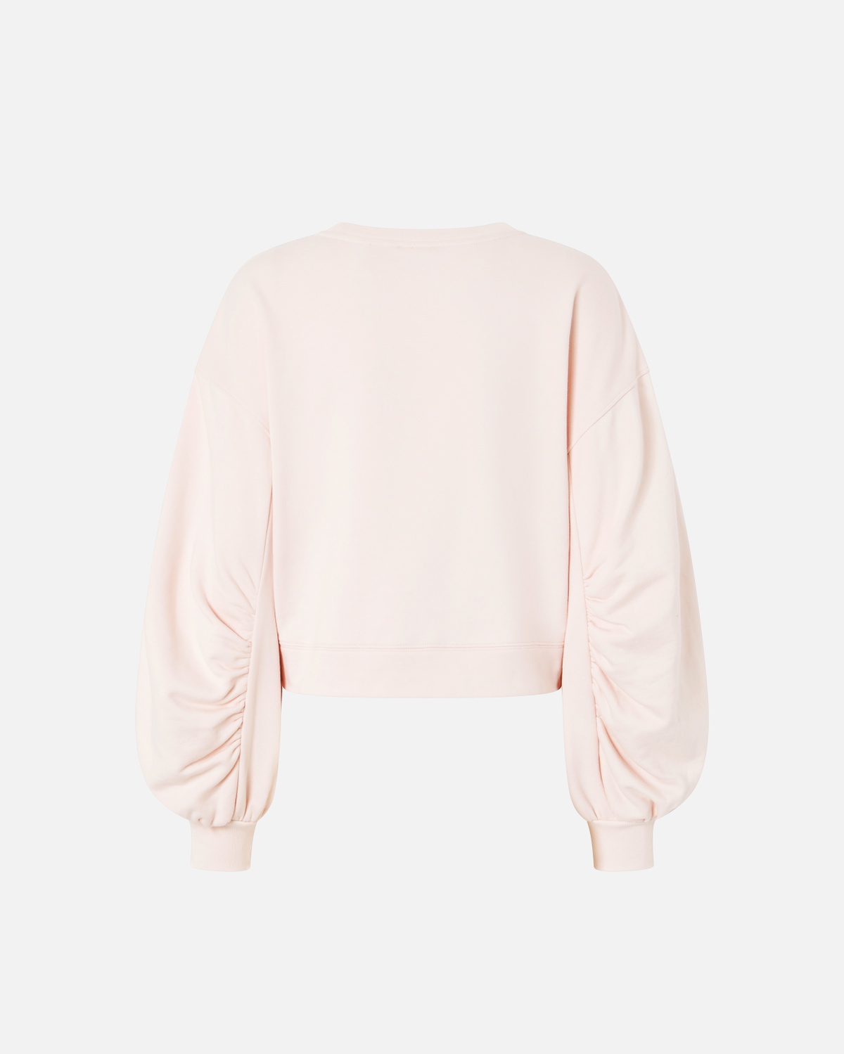 Pinko Sweatshirt With Wide Sleeves And Bejewelled Love Birds Embroidery Pink Pale Chestnut Brown