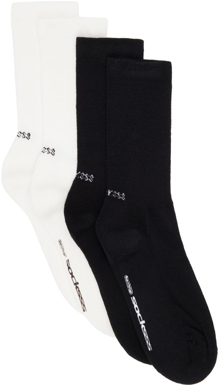 SOCKSSS Two-Pack White & Black Socks