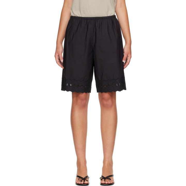 Photo: Sandy Liang Black Pepita Shorts