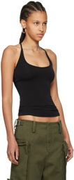 Fax Copy Express Black 'The Thin Halter' Tank Top