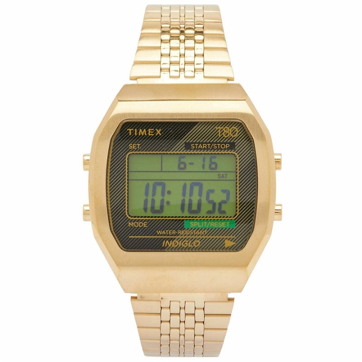 Photo: Timex Men's T80 Digital 36mm Watch in Gold