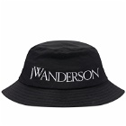 JW Anderson Women's Logo Bucket Hat in Black