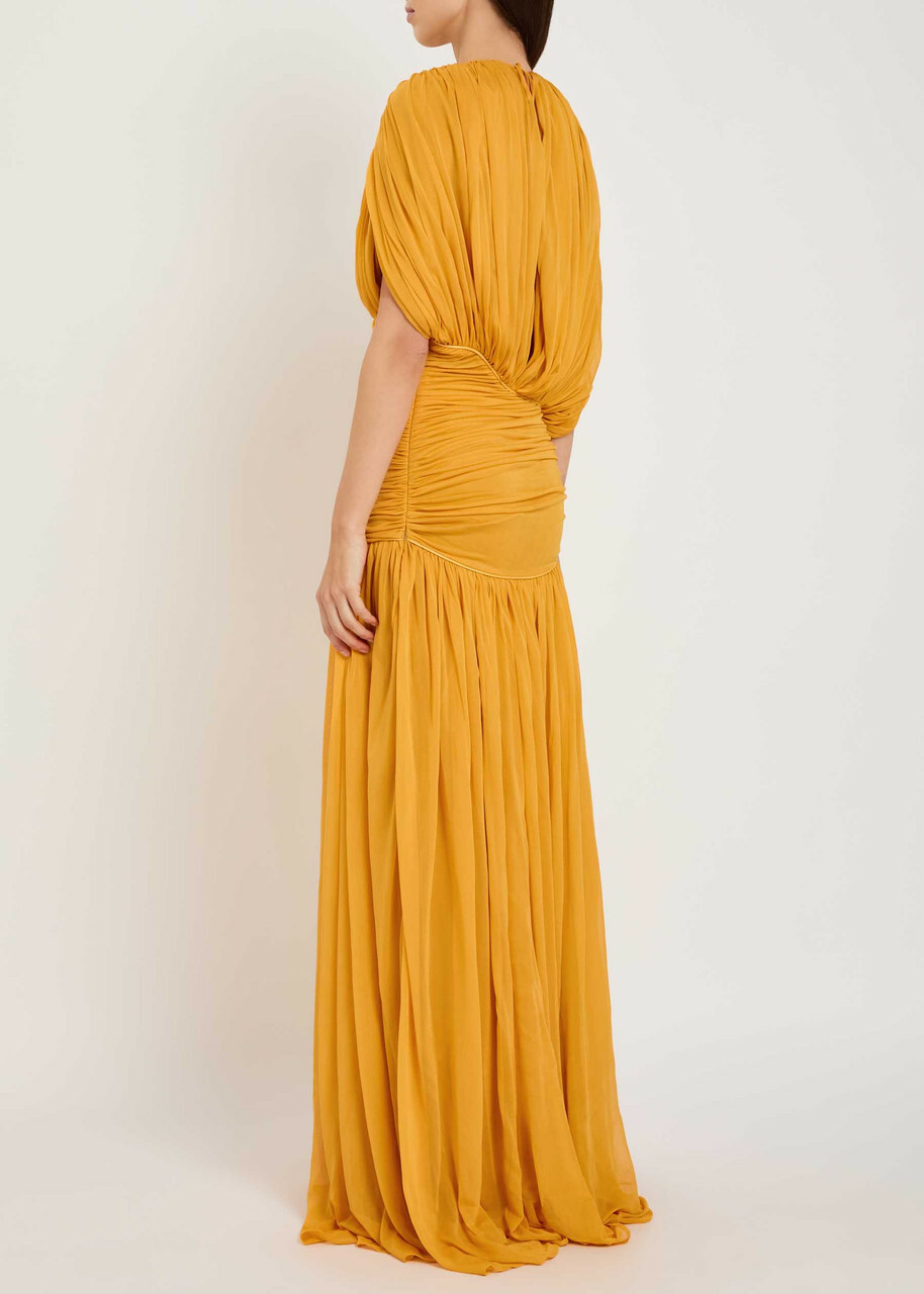 Tove Gai Draped Stretch-jersey Maxi Dress Yellow