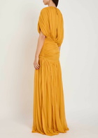 Tove Gai Draped Stretch-jersey Maxi Dress Yellow