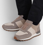 Mr P. - Colour-Block Suede Sneakers - Neutrals